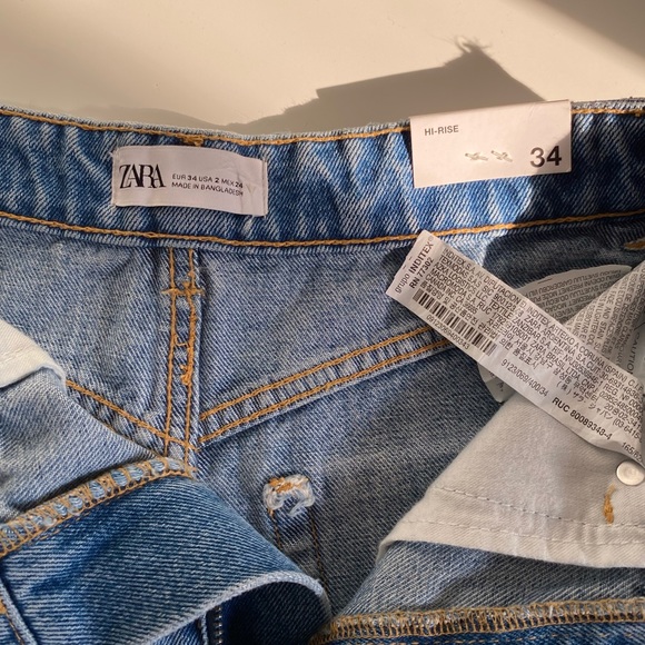 zara high rise curved shorts - Picture 2 of 3